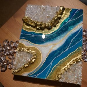 **Sold** Wall Art - Geode art piece (Resin)